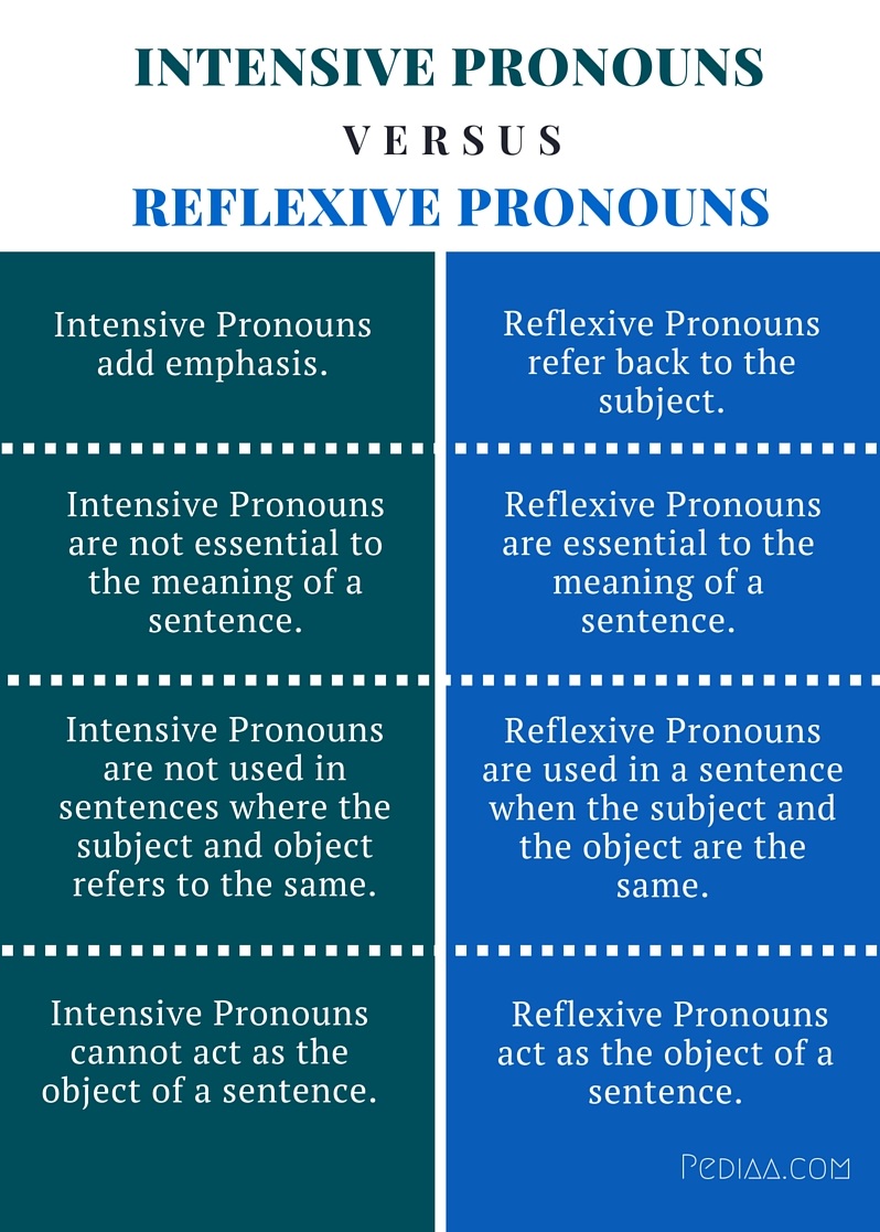 Reflexive And Intensive Pronouns Practice
