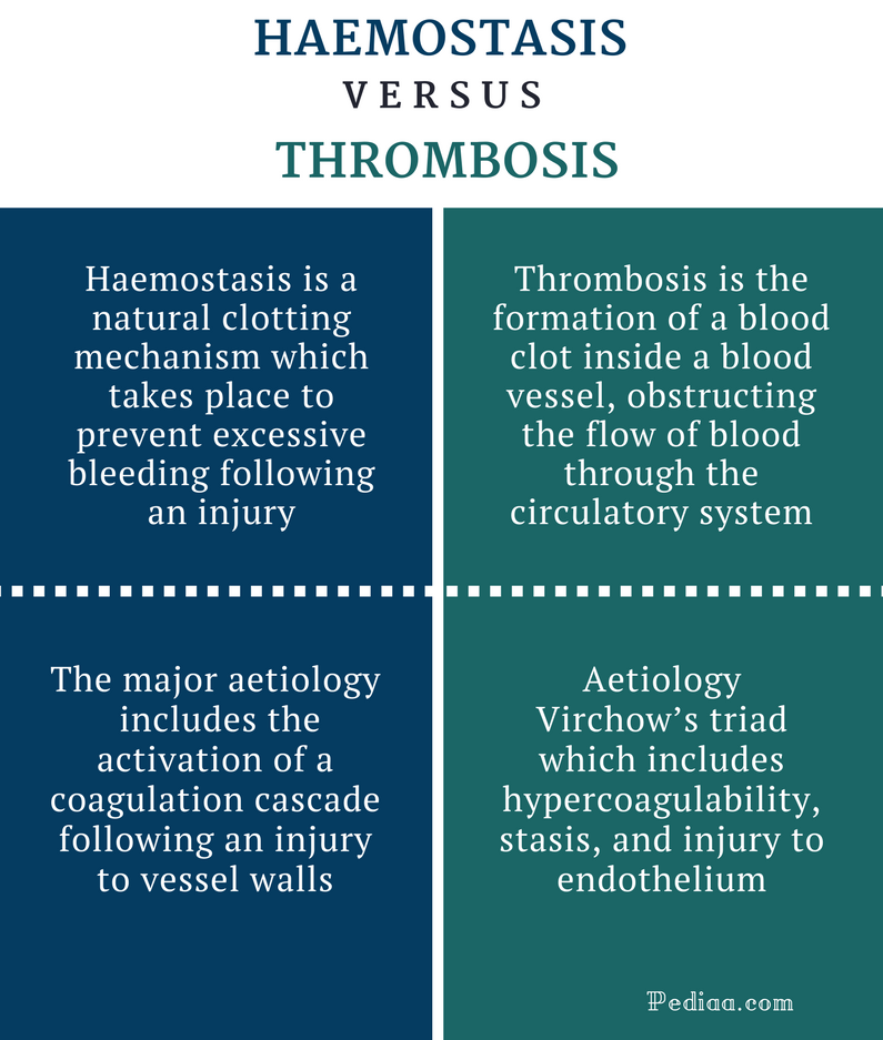 Difference Between Haemostasis And Thrombosis Definition Pathophysiology Complications