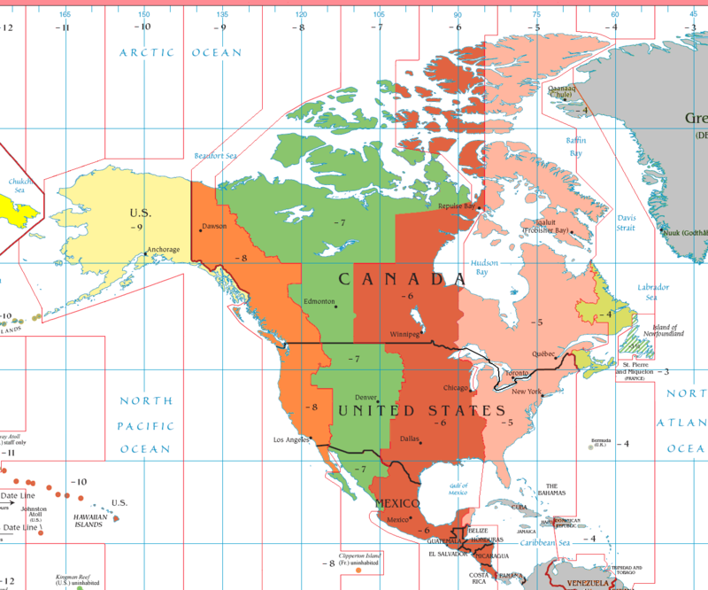 Difference Between Pst And Est Offset Time Regions Under Pst And Est