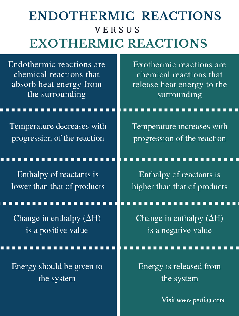 Explain the Difference Between Exothermic and Endothermic