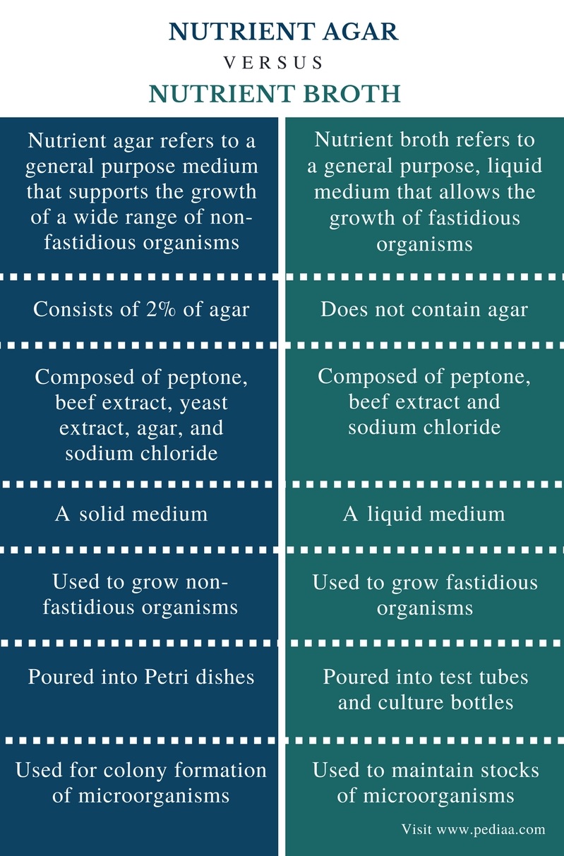 Difference Between Nutrient Agar And Nutrient Broth Definition Facts 