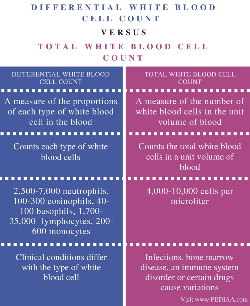 Difference Between Differential and Total White Blood Cell Count