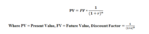 present value of the future cash flow