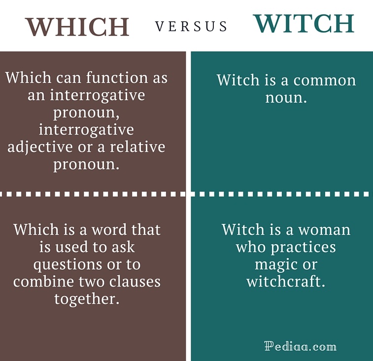 Difference Between Which and Witch