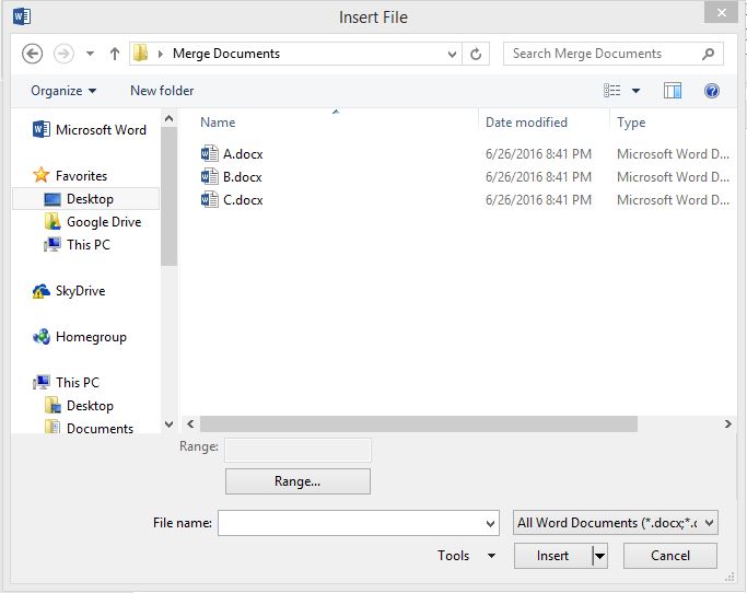How To Merge Word Documents Step By Step Procedure With Screenshots 6686