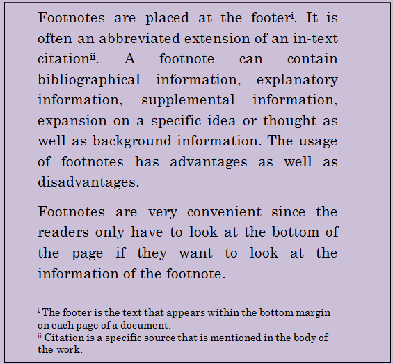 footnotes and endnotes