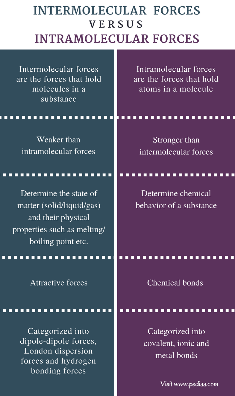 Difference Between Intermolecular and Intramolecular Forces ...