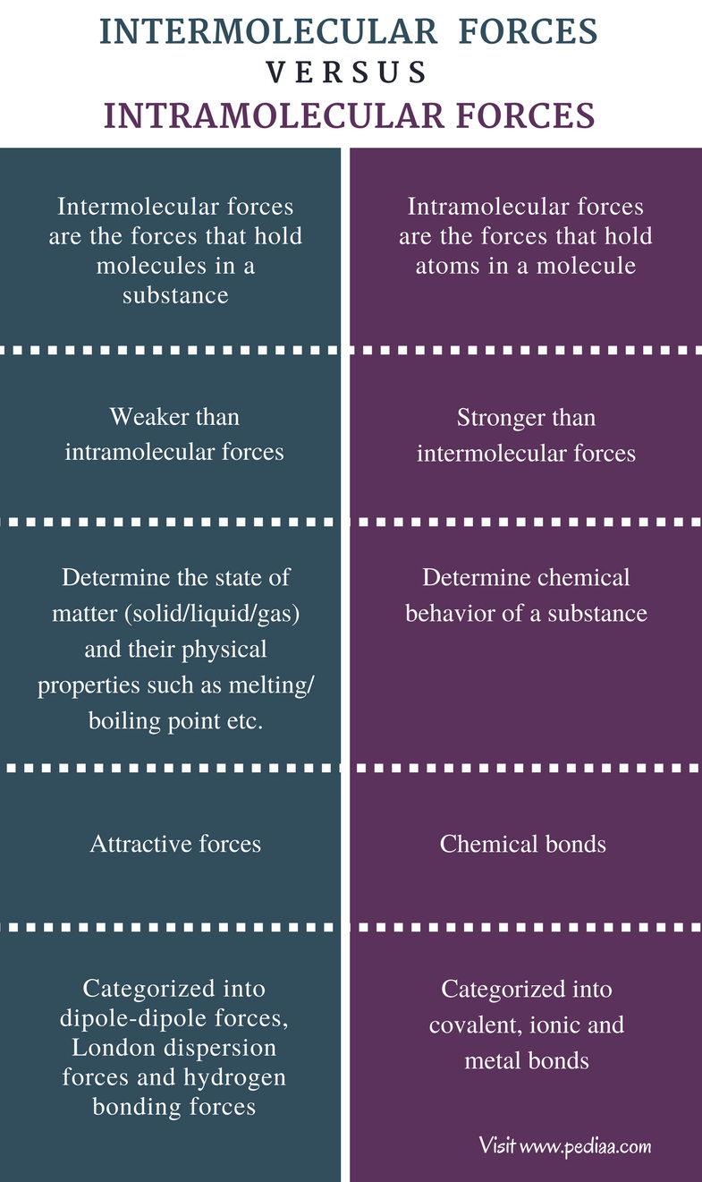 Difference Between Intermolecular And Intramolecular Forces 
