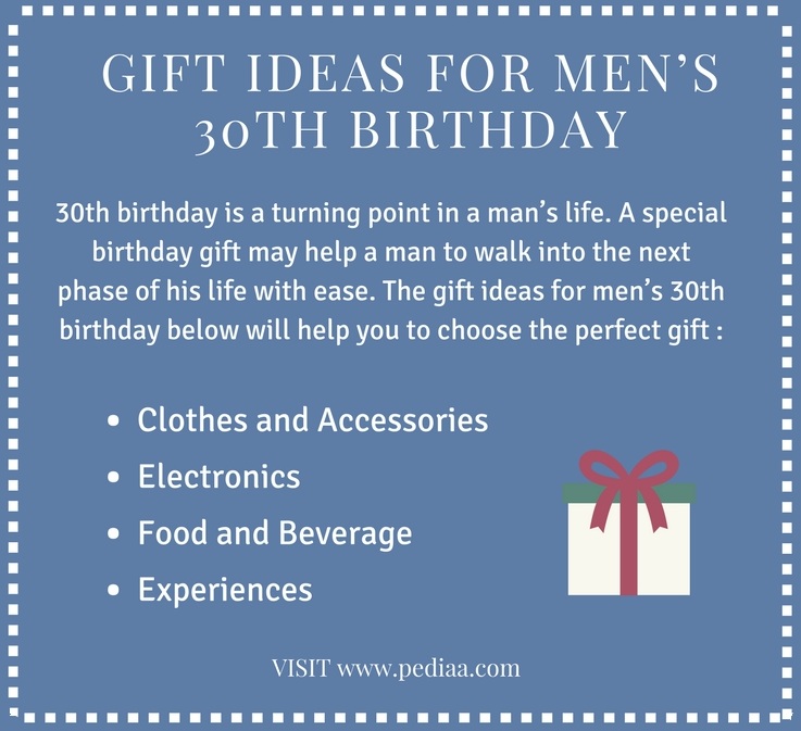 Gift Ideas for Men’s 30th Birthday