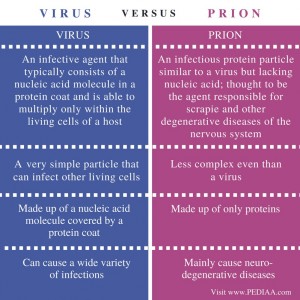 Difference Between Virus and Prion - Pediaa.Com