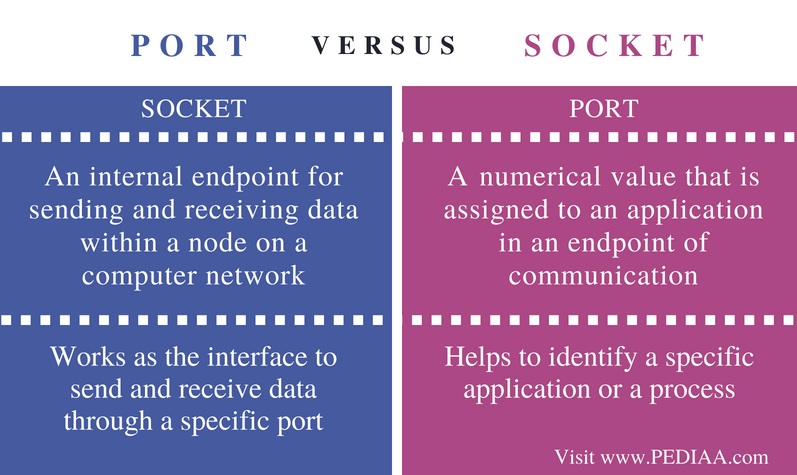 Difference Between Socket and Port - Pediaa.Com