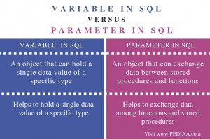 What is the Difference Between Variable and Parameter in SQL - Pediaa.Com