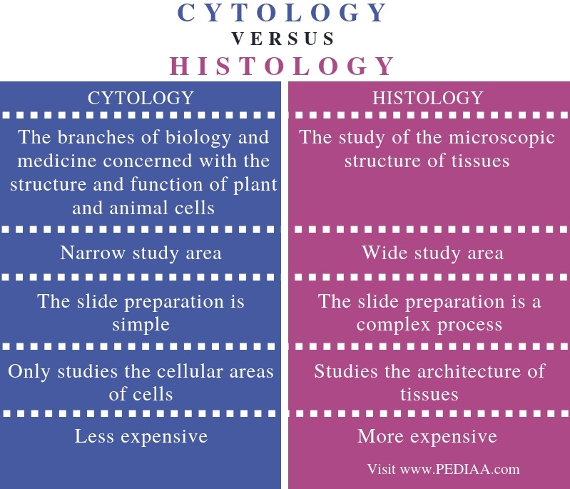 cytology vs histology definition