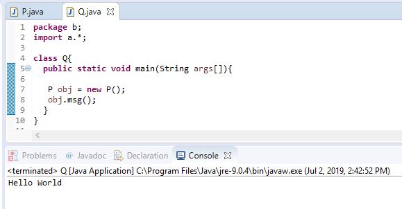 Namespace vs Package