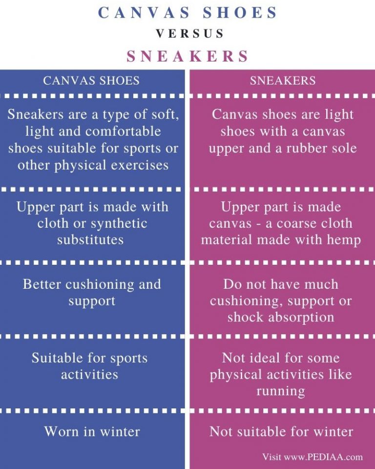 What is the Difference Between Canvas Shoes and Sneakers