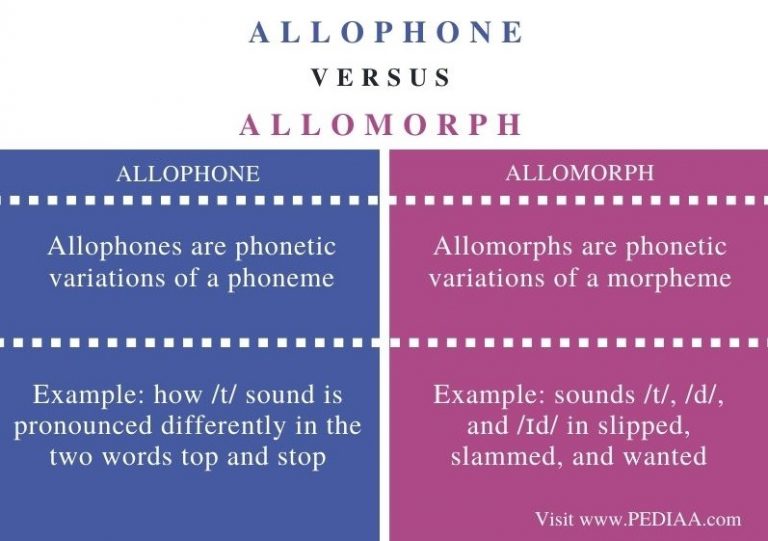 What is the Difference Between Allophone and Allomorph