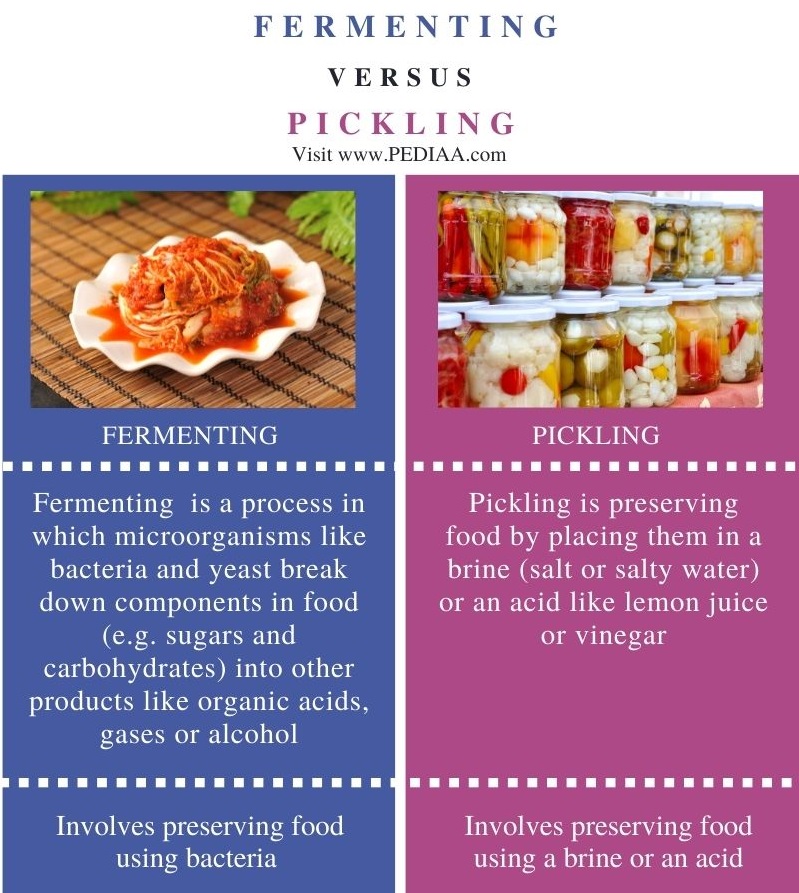 What Is The Difference Between Fermenting And Pickling Pediaa Com