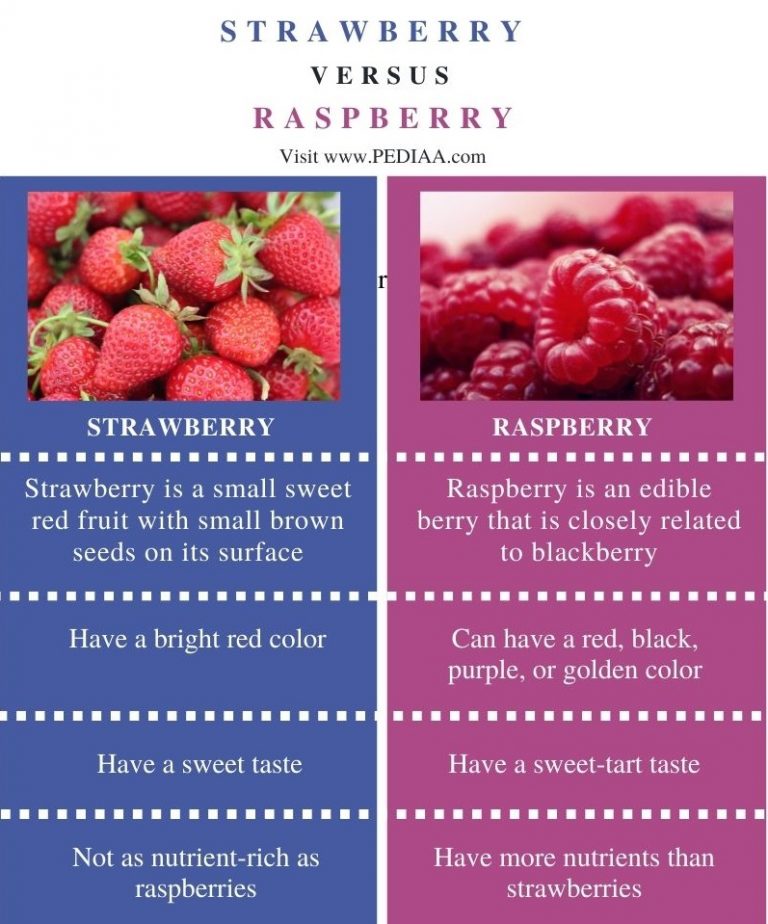 What is the Difference Between Strawberry and Raspberry