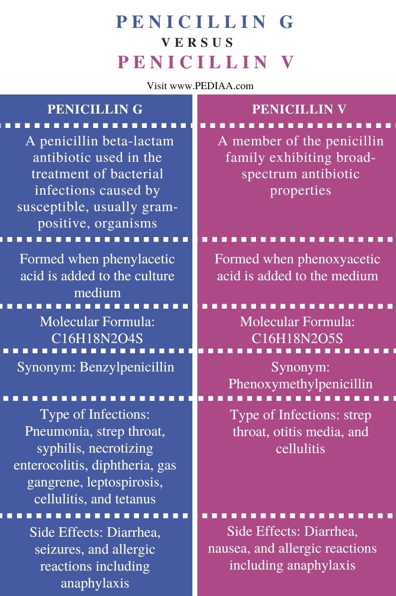 What Is The Difference Between Penicillin G And Penicillin V Pediaacom